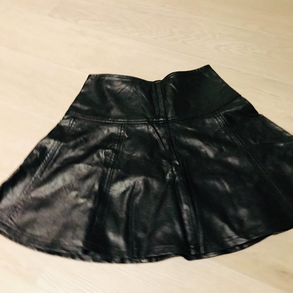 Ellison Faux Leather Fit & Flare Skirt - Picture 3 of 3